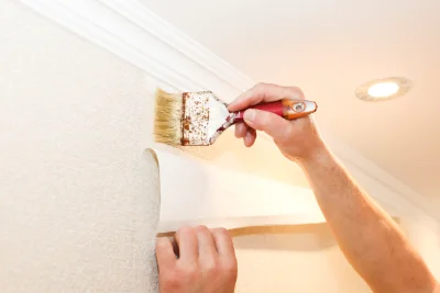 Pose de papier peint à Wangen — revêtements muraux et toiles de verre